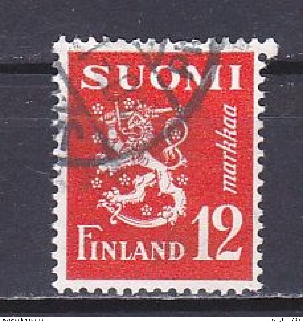 Finland, 1950, Lion, 12mk, USED - Used Stamps