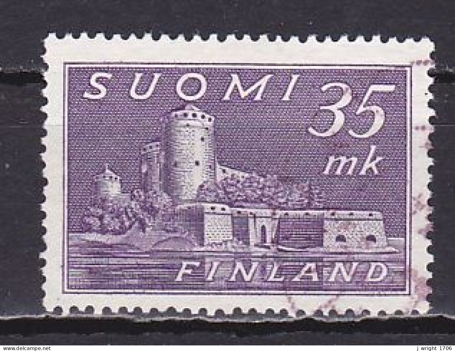 Finland, 1949, Olavinlinna Castle, 35mk, USED - Used Stamps