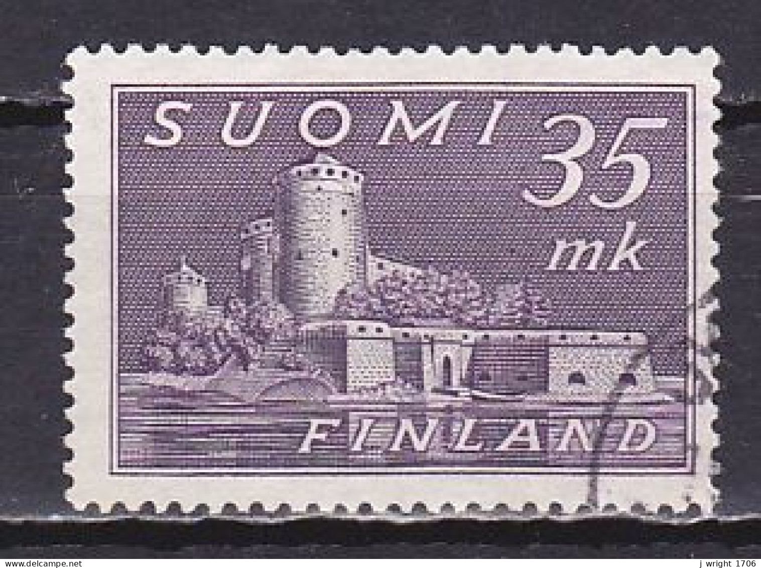 Finland, 1949, Olavinlinna Castle, 35mk, USED - Used Stamps