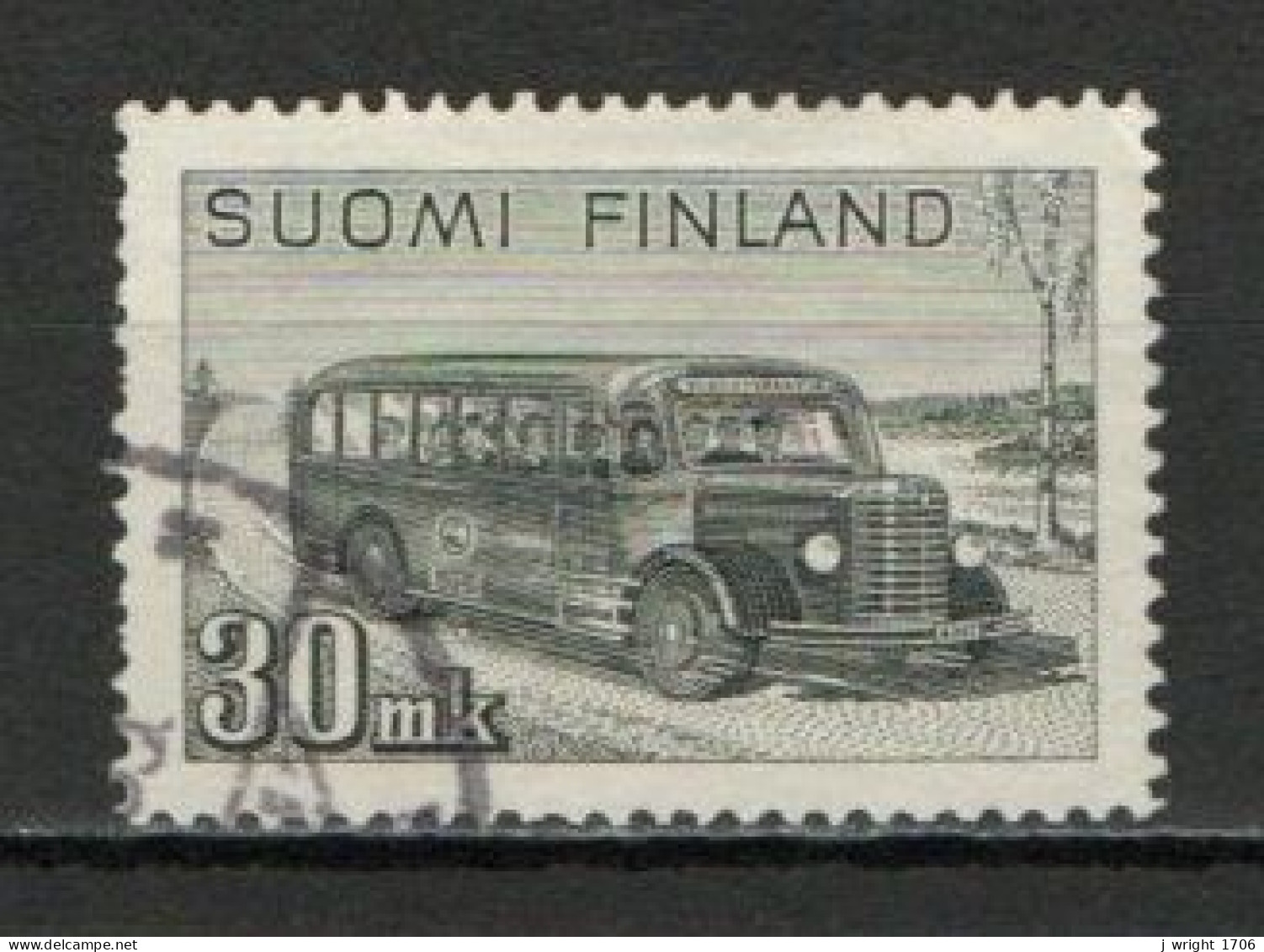 Finland, 1947, Postal Motor Coach, 30k, USED - Gebraucht