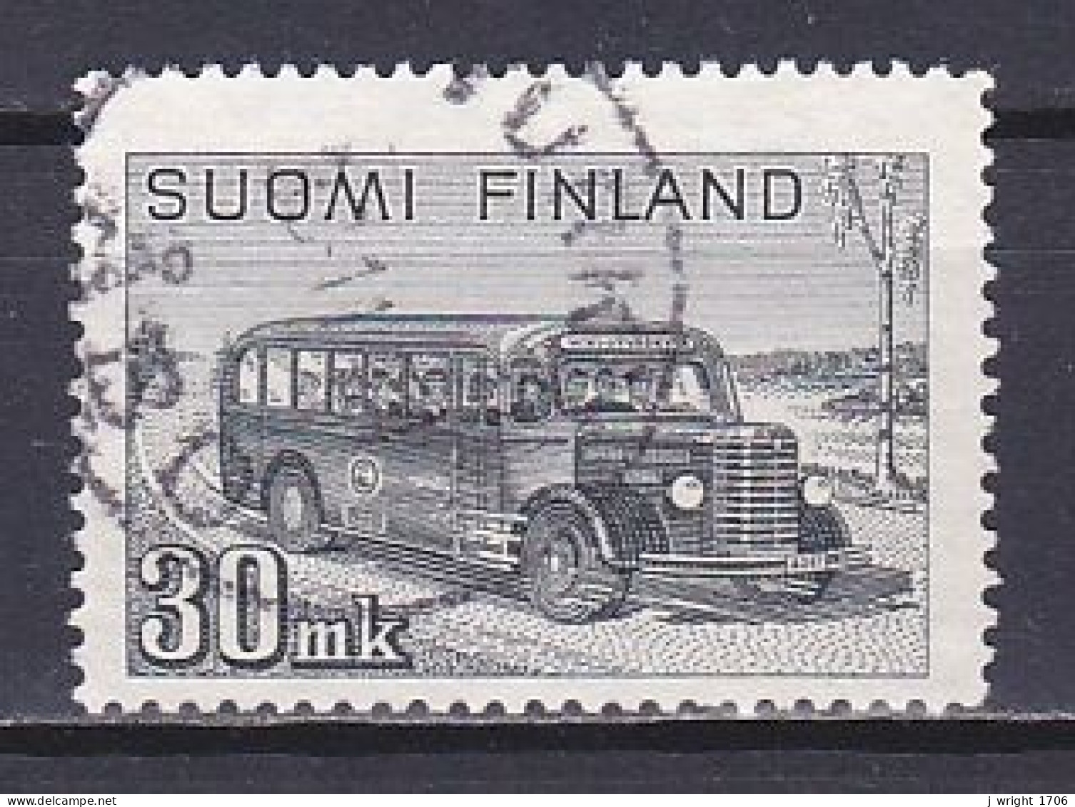 Finland, 1947, Postal Motor Coach, 30k, USED - Usados