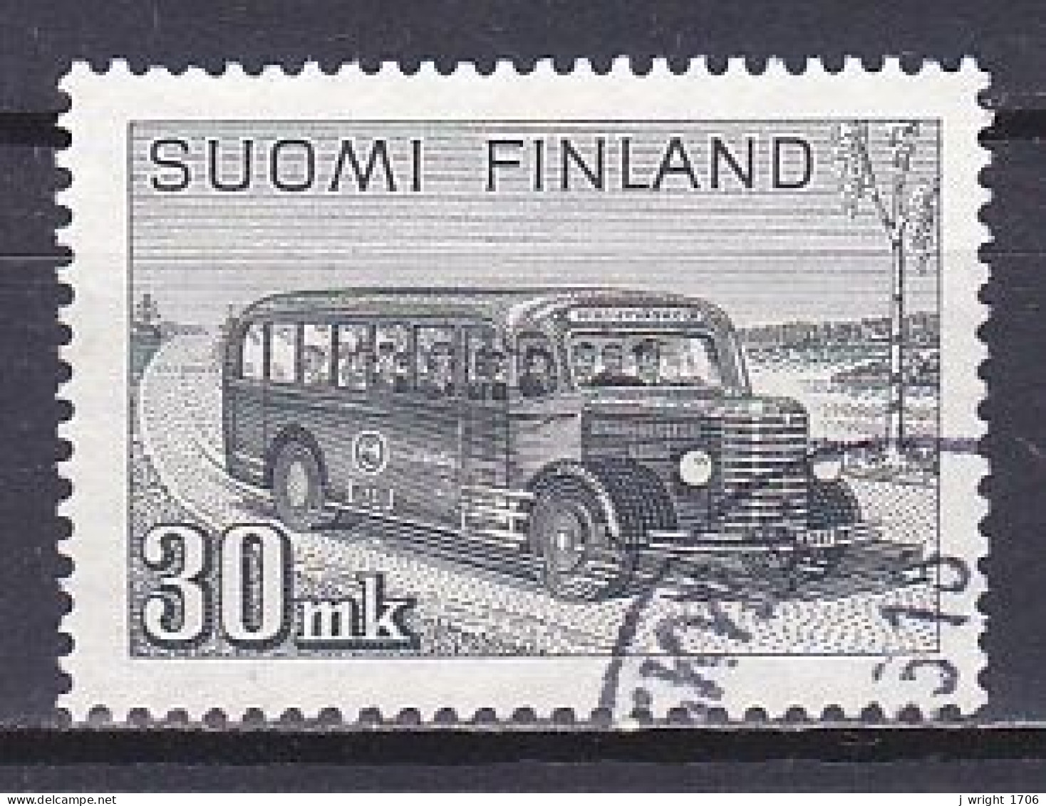 Finland, 1947, Postal Motor Coach, 30k, USED - Used Stamps