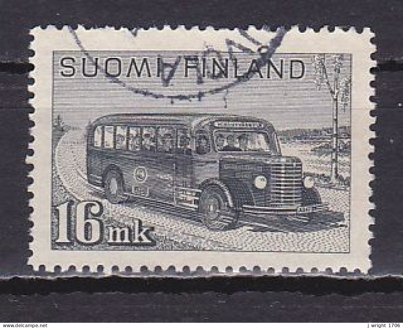 Finland, 1946, Postal Motor Coach, 16mk, USED - Oblitérés