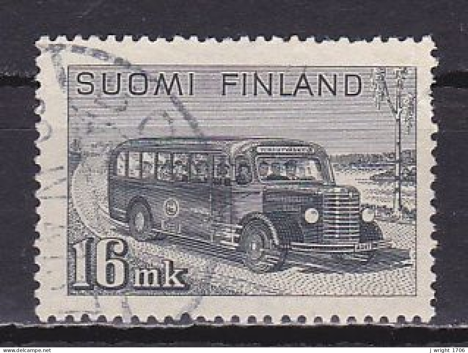 Finland, 1946, Postal Motor Coach, 16mk, USED - Used Stamps