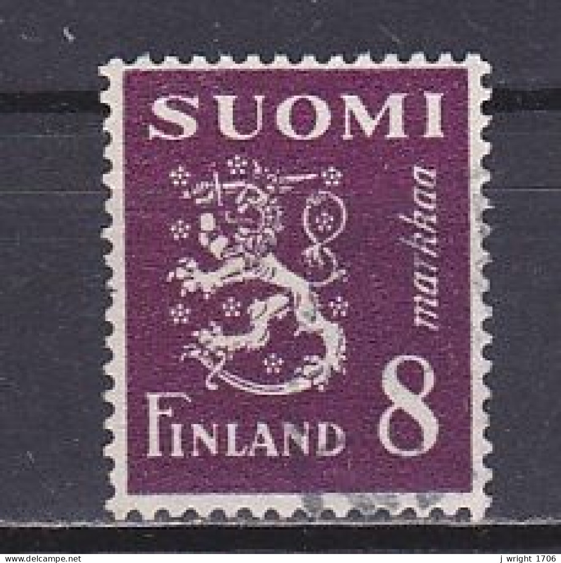 Finland, 1946, Lion, 8mk, USED - Gebruikt