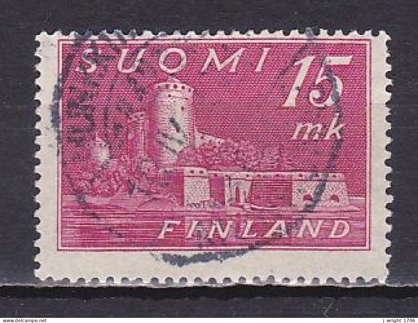 Finland, 1945, Olavinlinna Castle, 15mk, USED - Oblitérés