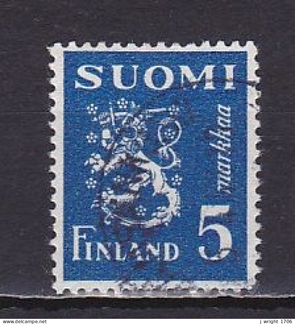 Finland, 1945, Lion, 5mk/Blue, USED - Gebraucht