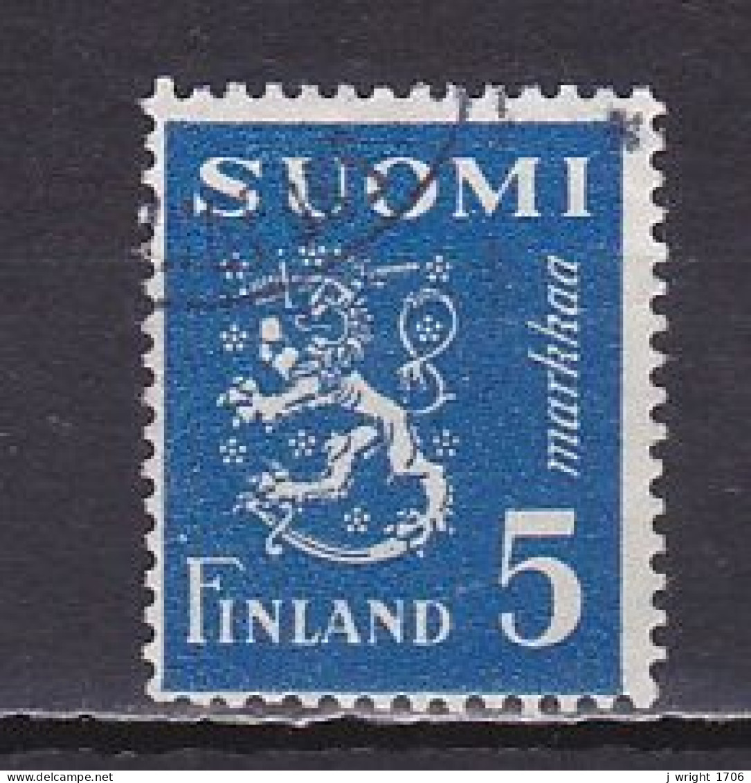 Finland, 1945, Lion, 5mk/Blue, USED - Usados