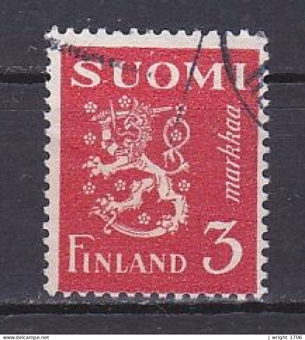 Finland, 1945, Lion, 3mk/Red, USED - Oblitérés