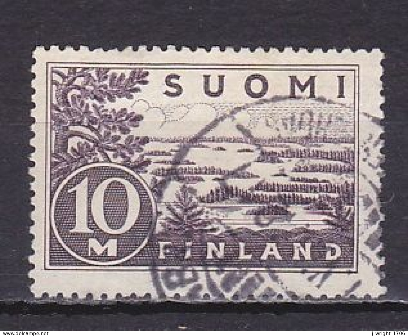 Finland, 1932, Lake Saimaa/Red Violet, 10mk, USED - Gebraucht