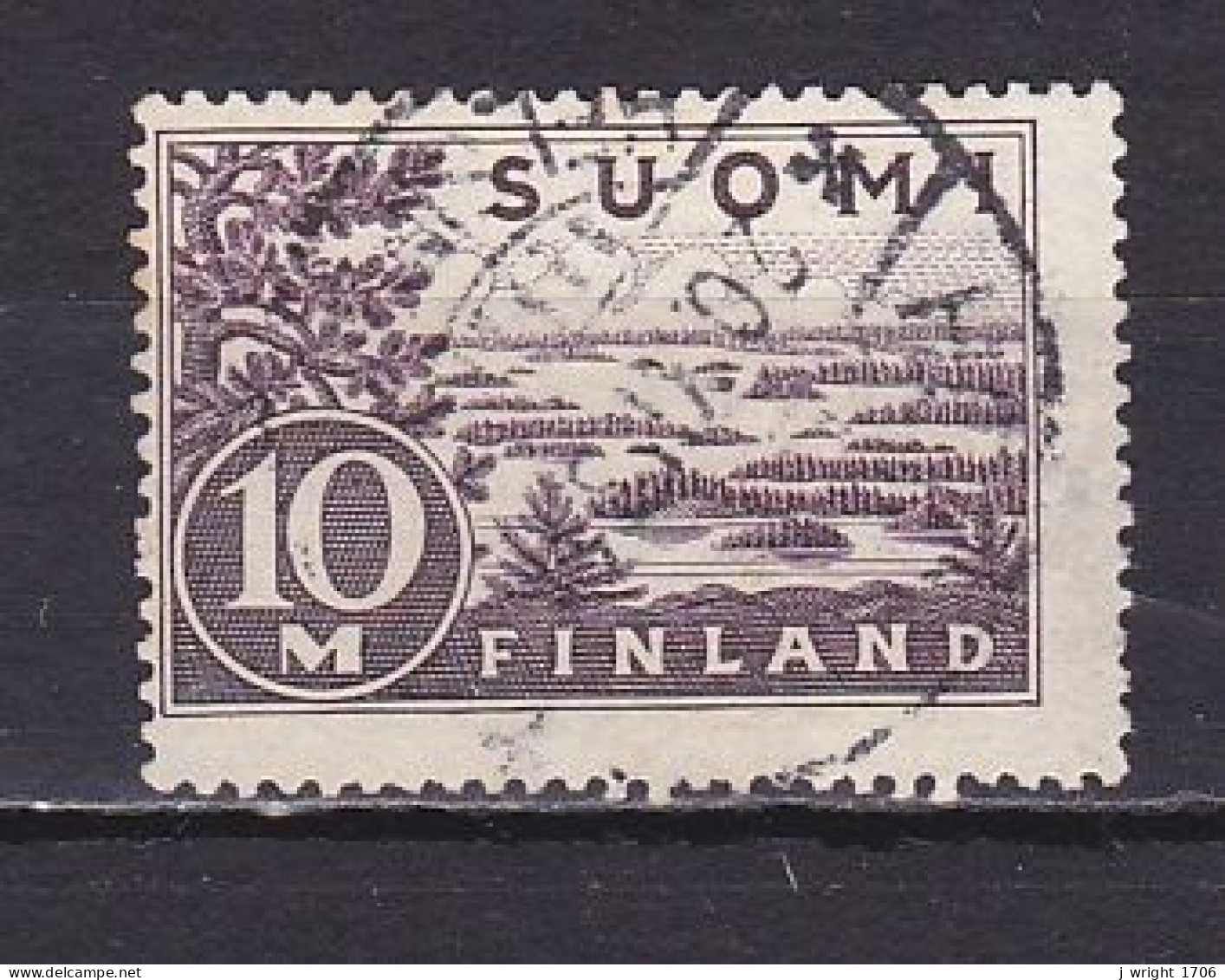 Finland, 1932, Lake Saimaa/Red Violet, 10mk, USED - Usati