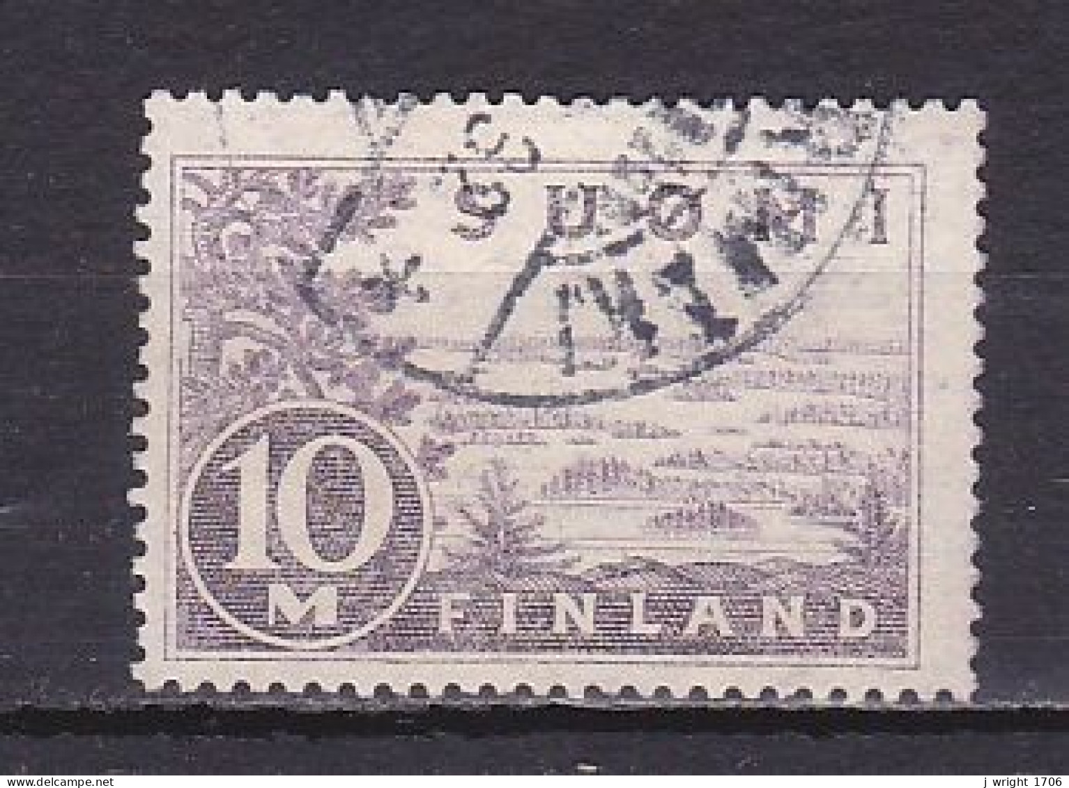 Finland, 1930, Lake Saimaa/Light Violet, 10mk, USED - Oblitérés