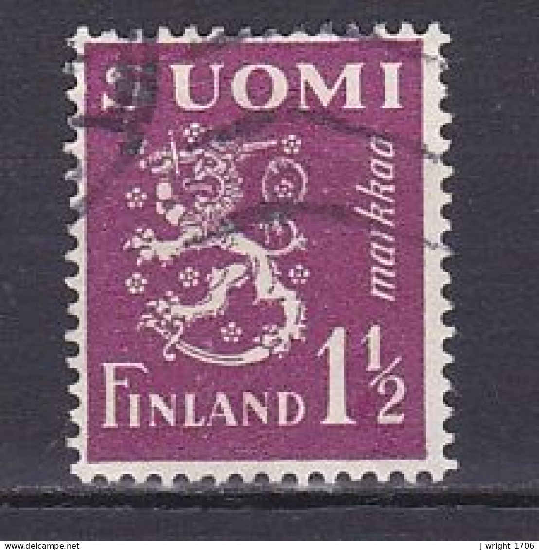 Finland, 1930, Lion, 1½mk, USED - Gebruikt