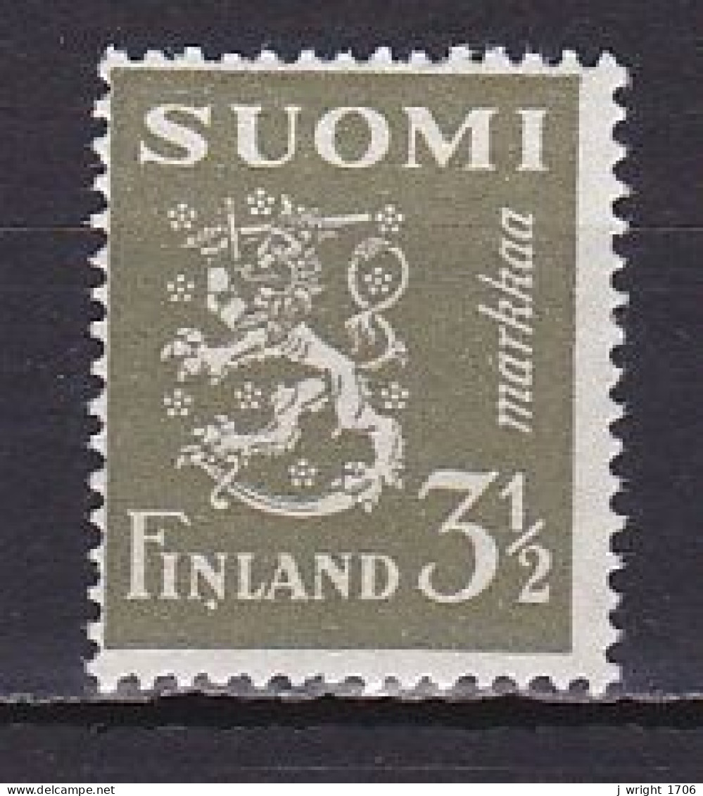 Finland, 1942, Lion, 3½mk, UNUSED NO GUM - Unused Stamps