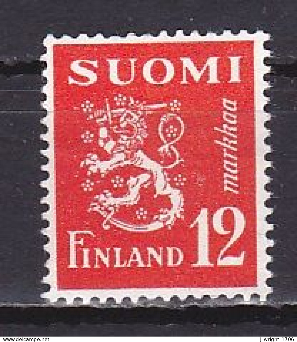 Finland, 1950, Lion, 12mk, UNUSED NO GUM - Unused Stamps