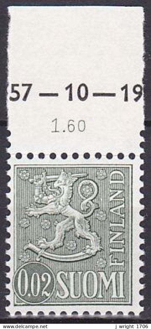 Finland, 1968, Lion, 0.02mk, MNH - Unused Stamps