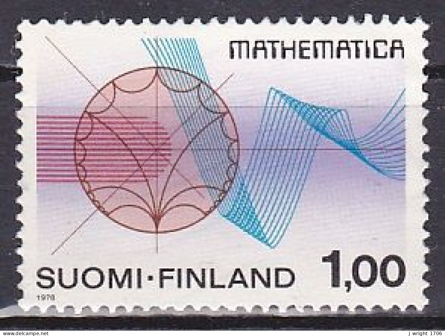 Finland, 1978, Mathematicians Cong, 1.00mk, MNH - Unused Stamps