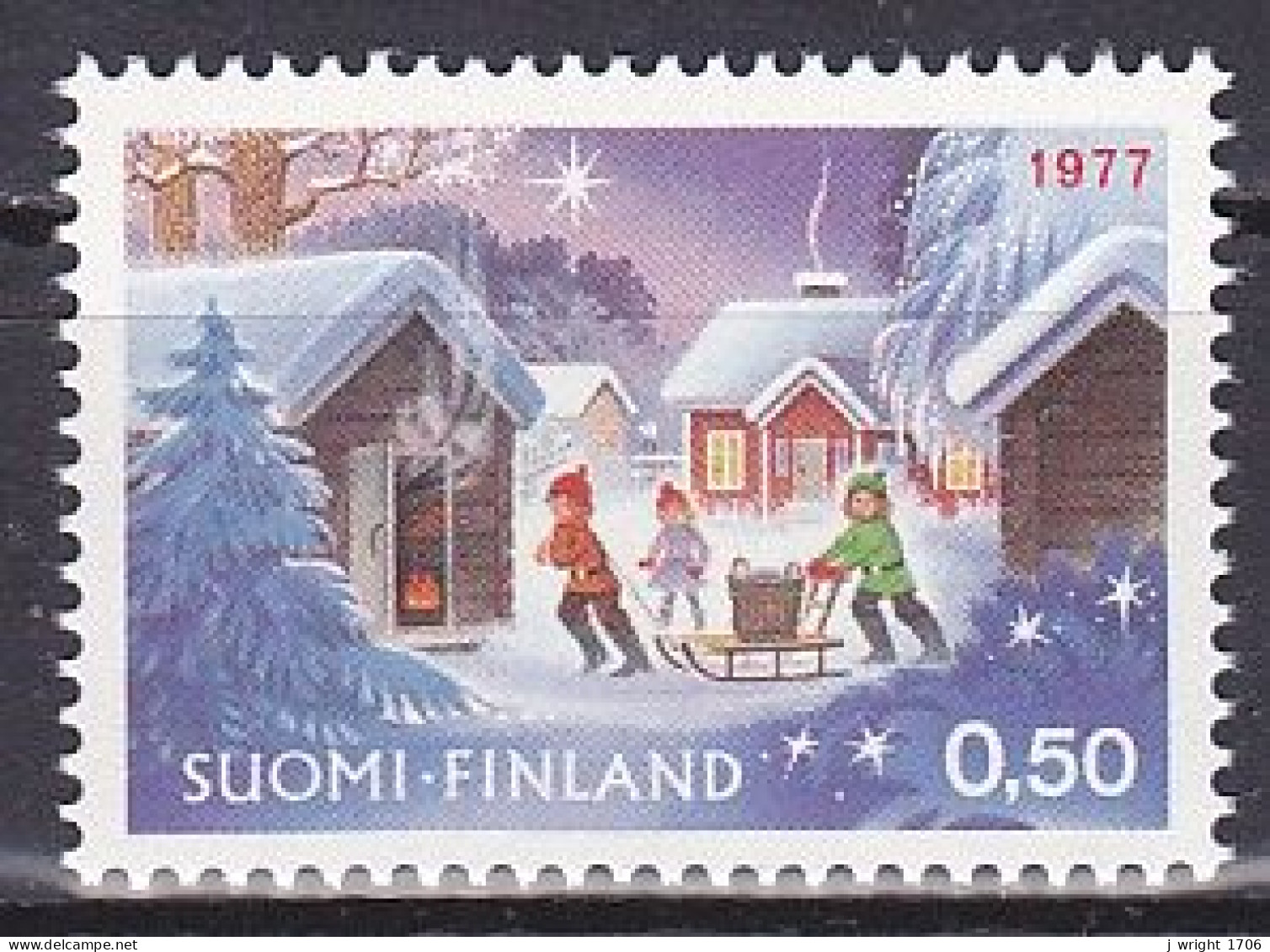 Finland, 1977, Christmas, 0.50mk, MNH - Ongebruikt