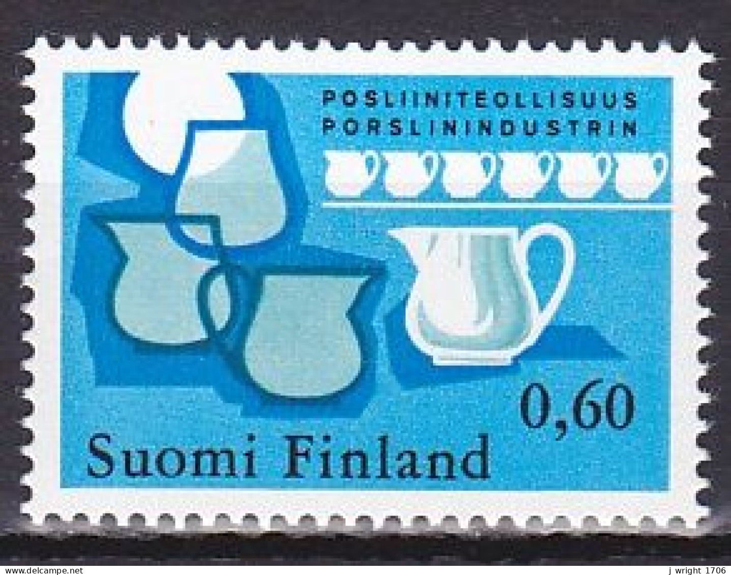 Finland, 1973, Porcelain Industry, 0.60mk, MNH - Ungebraucht