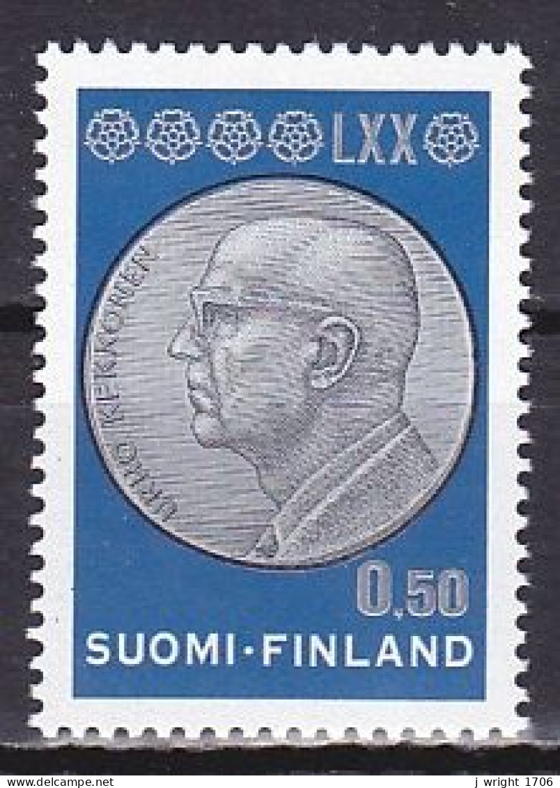 Finland, 1970, Urho Kekkonen, 0.50mk, MNH - Ongebruikt