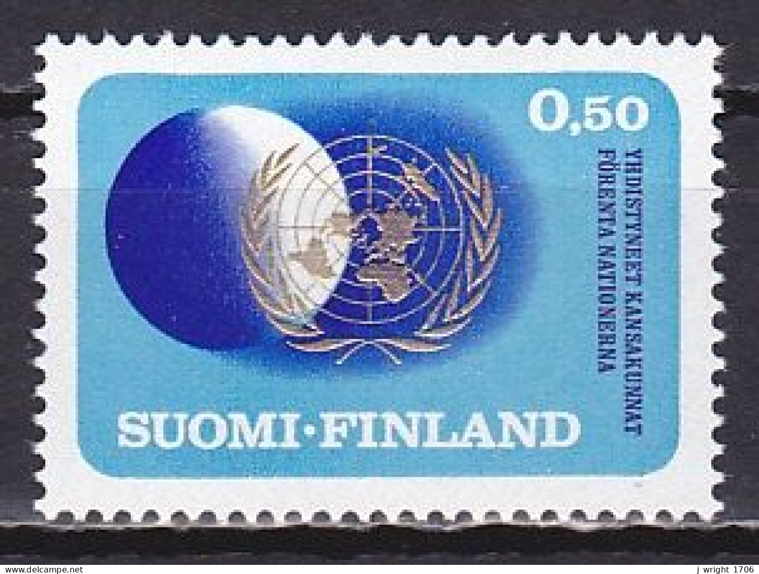 Finland, 1970, United Nations UN 25th Anniv, 0.50mk, MNH - Nuovi
