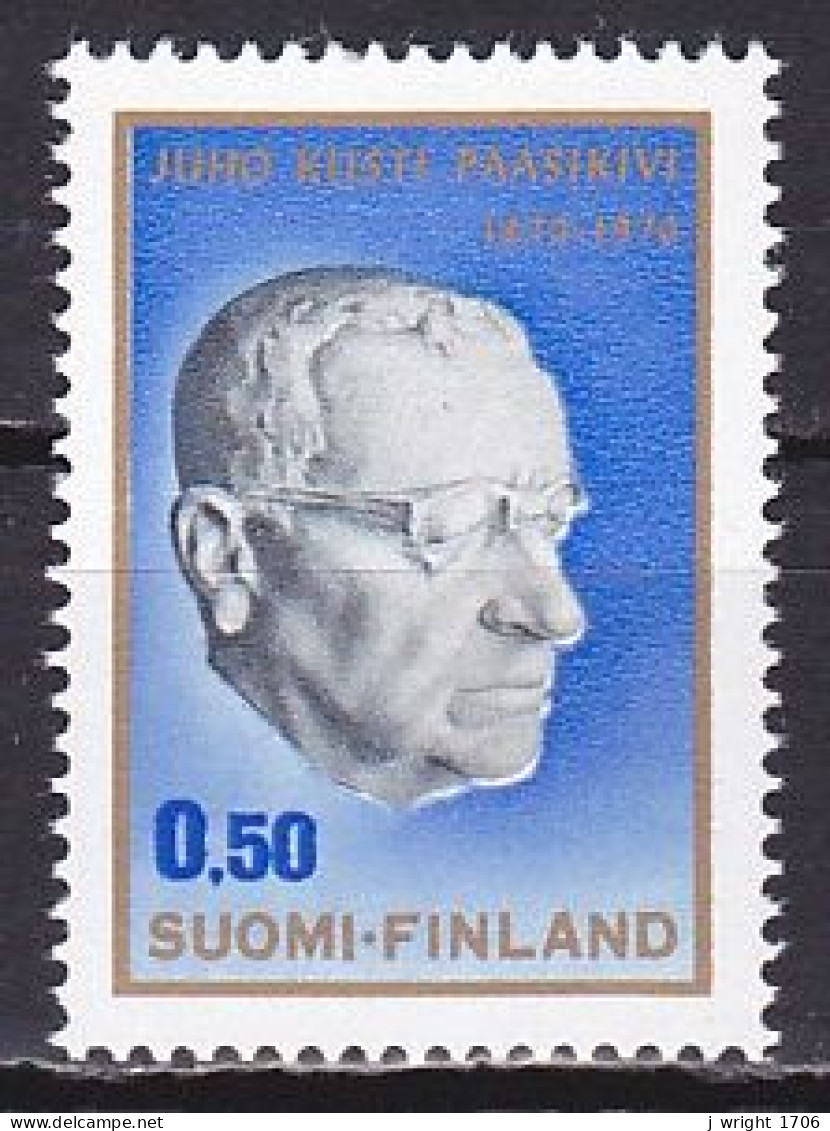 Finland, 1970, Juho Kusti Paasikivi, 0.50mk, MNH - Neufs