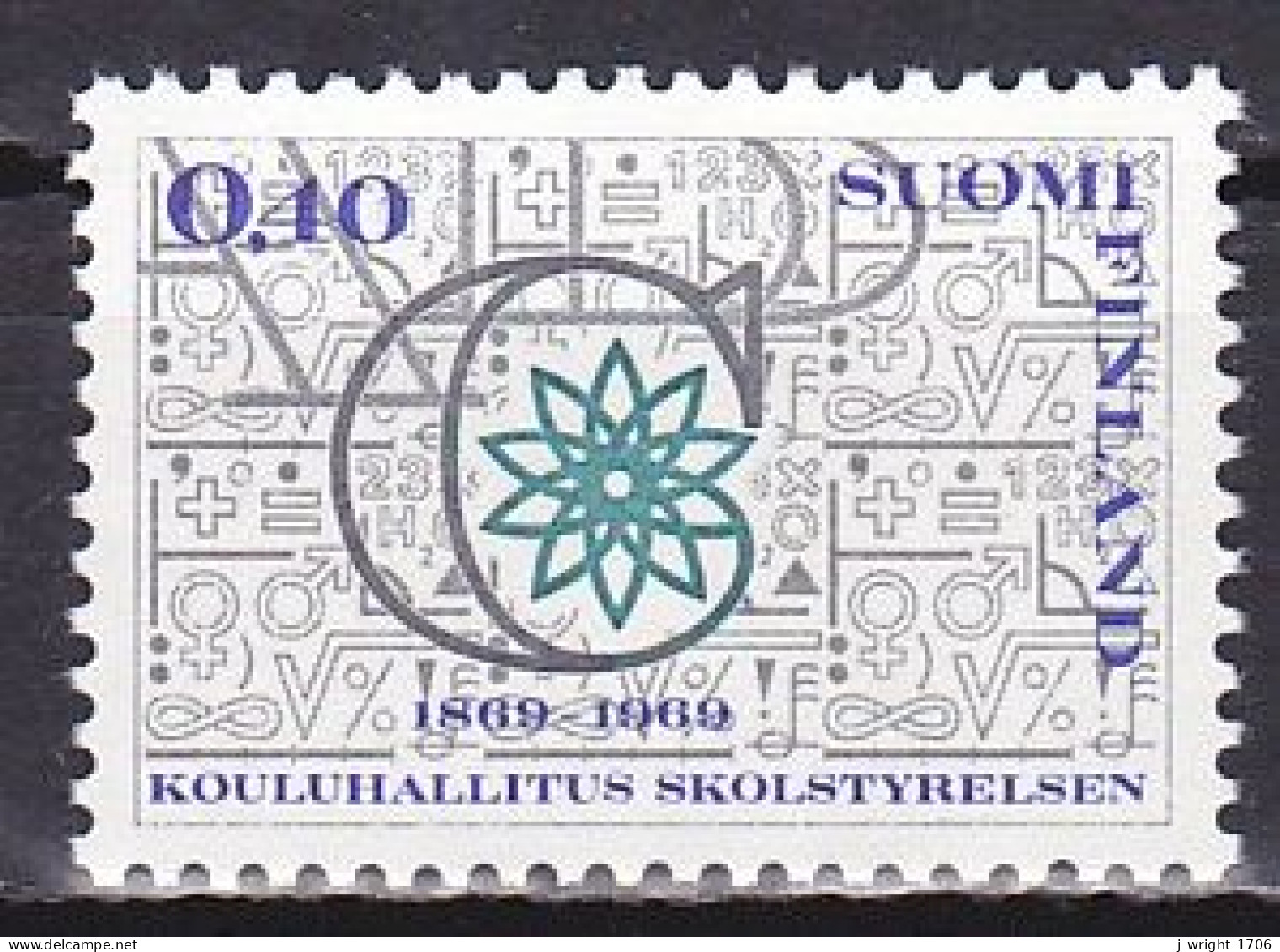 Finland, 1969, Central School Board Centenary, 0.40mk, MNH - Nuevos