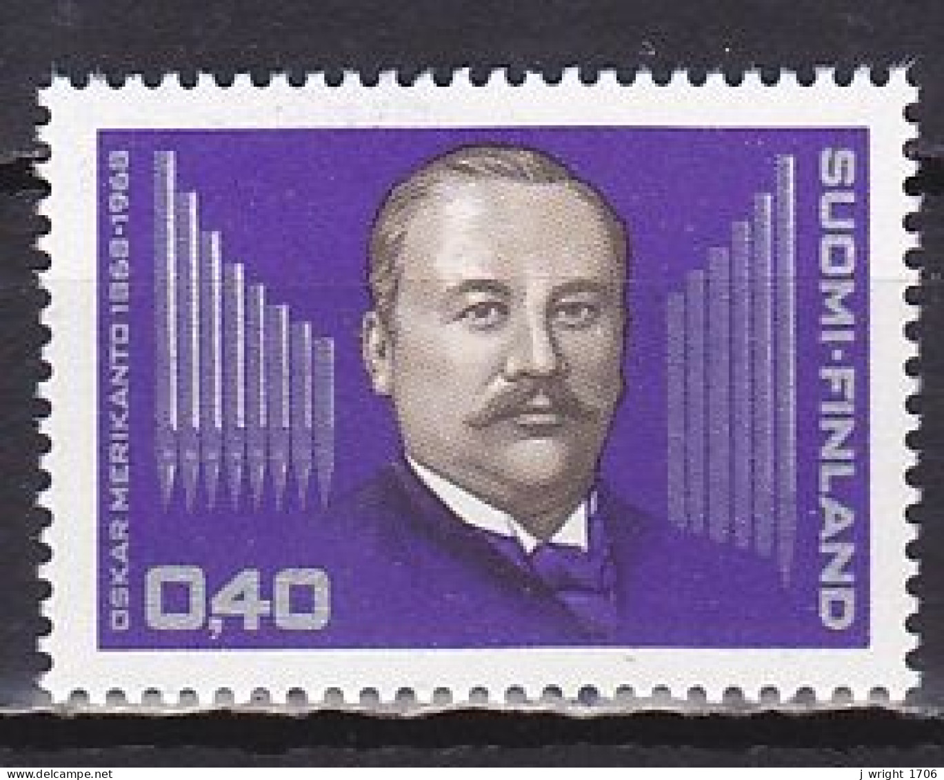 Finland, 1968, Oskar Merikanto, 0.40mk, MNH - Nuevos