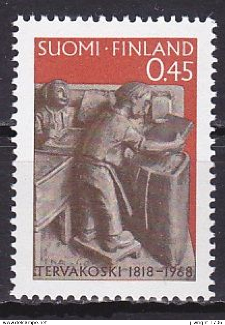 Finland, 1968, Tervakoski Paper Mill 150th Anniv, 0.45mk, MNH - Neufs