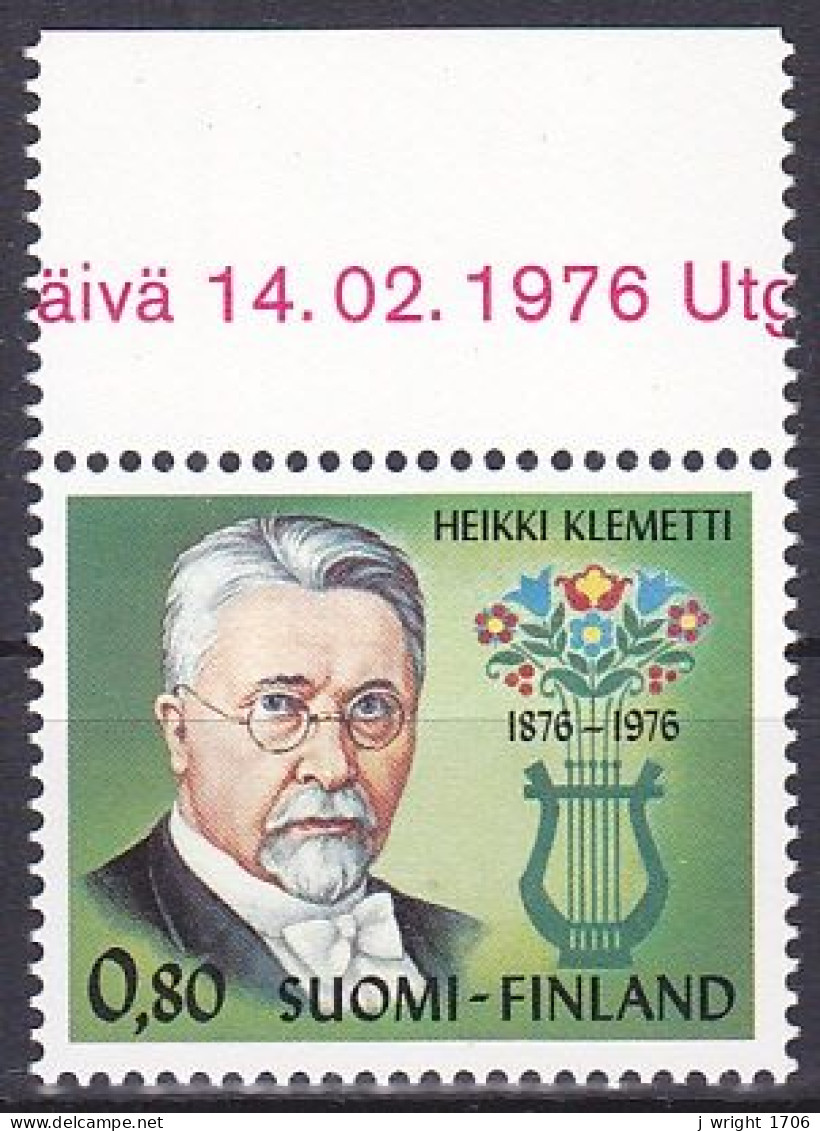 Finland, 1976, Heikki Klemetti, 0.80mk, MNH - Unused Stamps