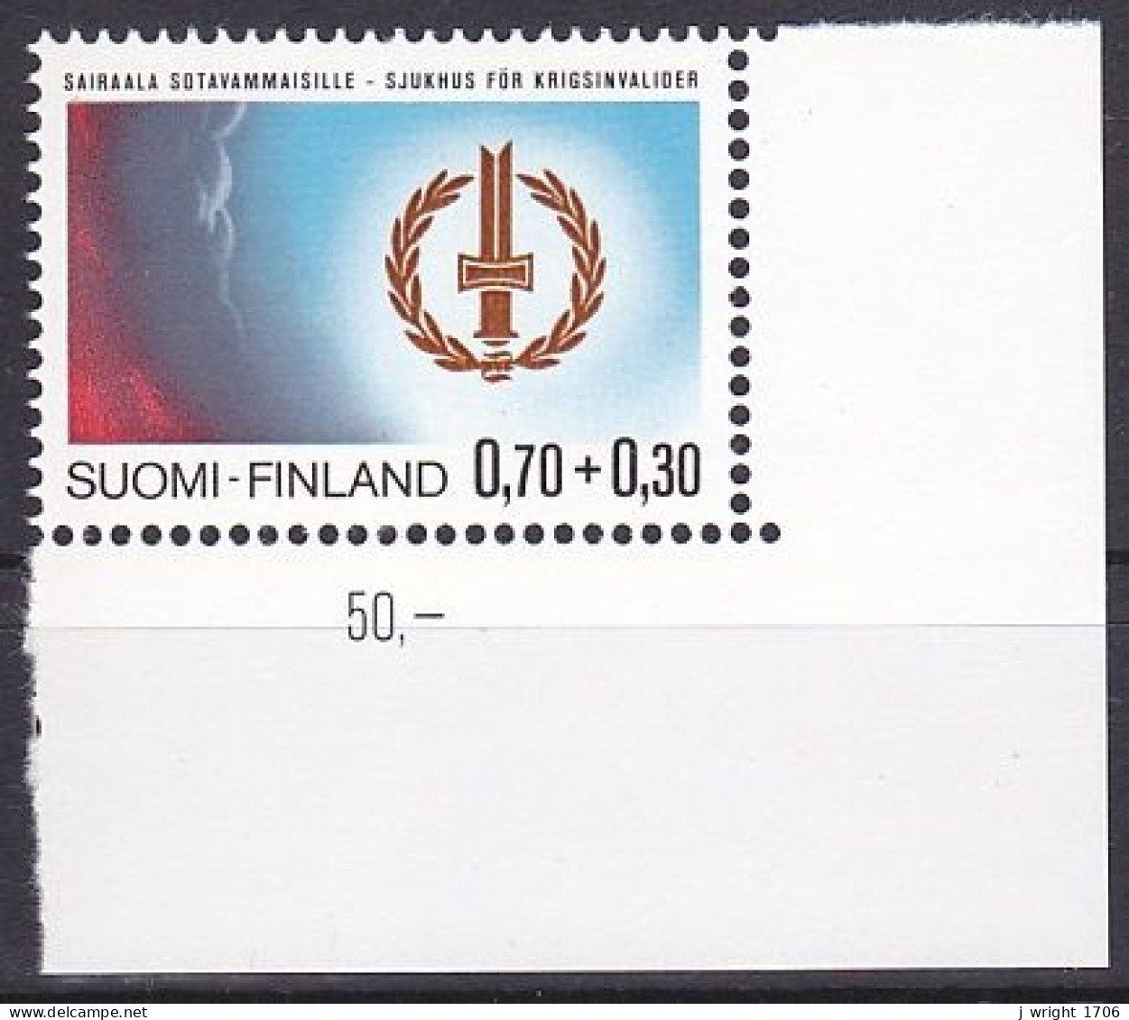 Finland, 1976, War Invalids Hospitals Fund, 0.70mk + 0.30mk, MNH - Neufs