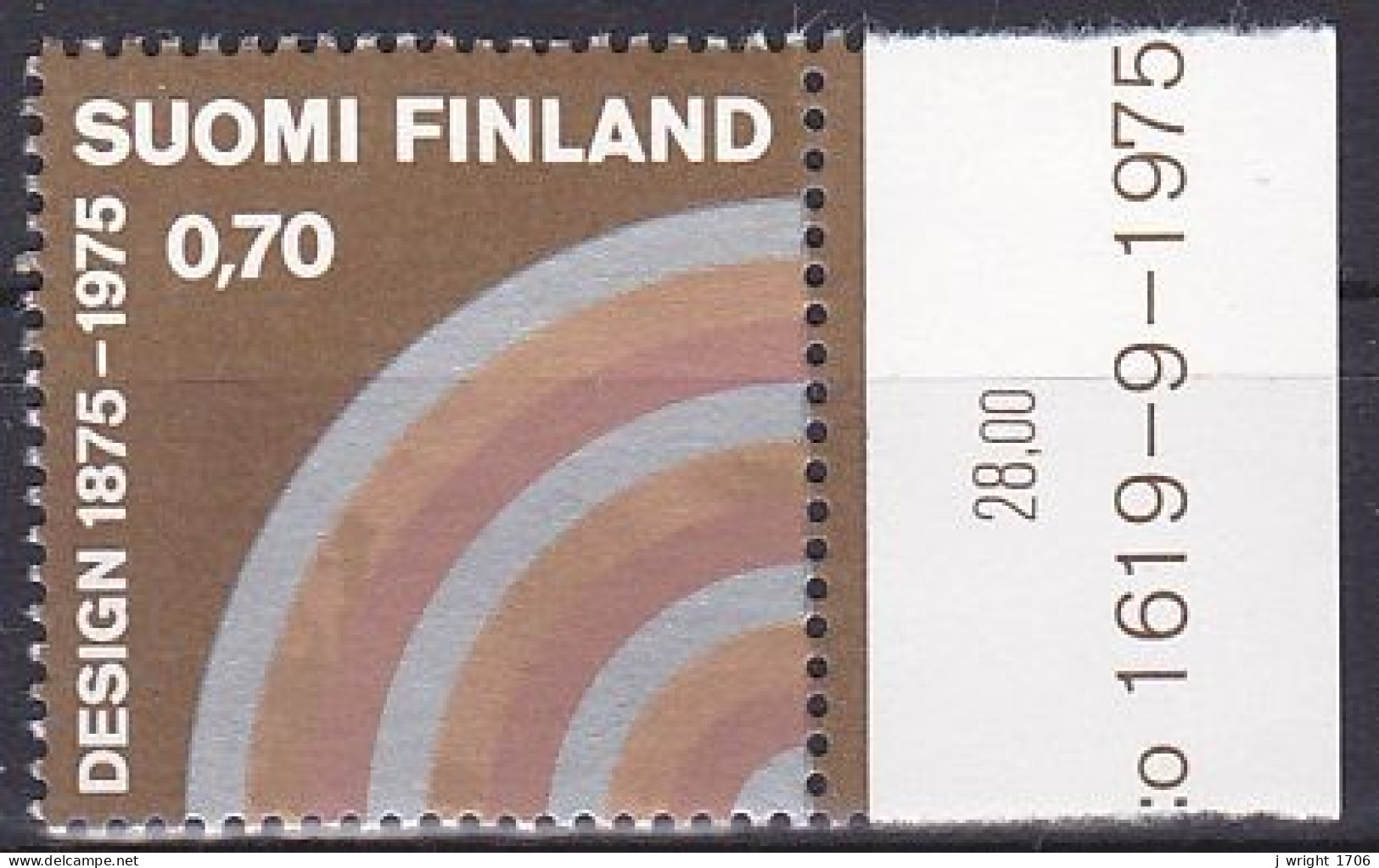 Finland, 1975, Society Of Industrial Art Centenary, 0.70mk, MNH - Neufs