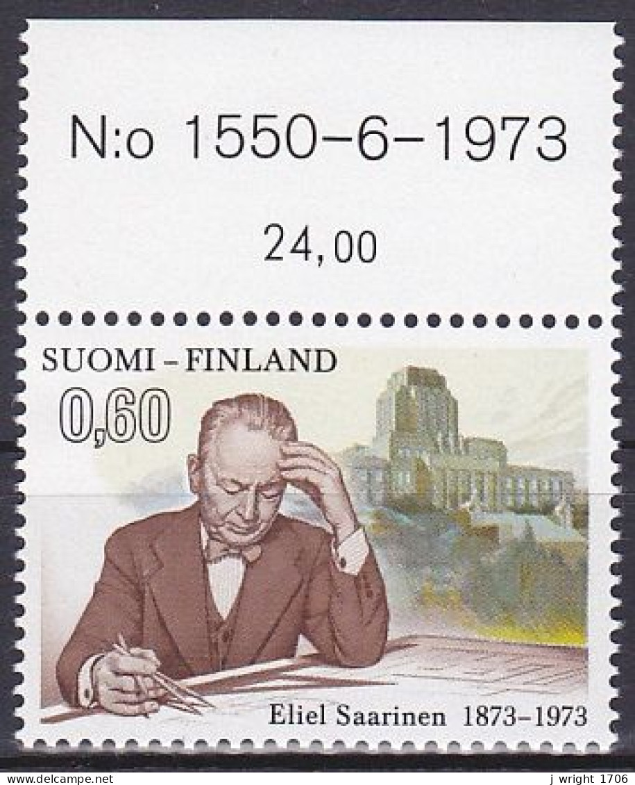 Finland, 1973, Eliel Saarinen, 0.60mk, MNH - Unused Stamps