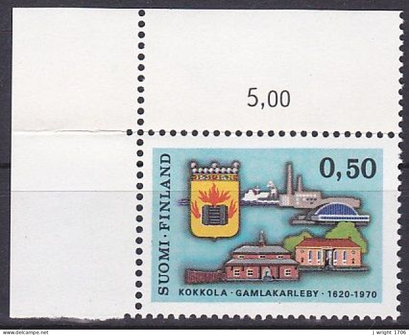 Finland, 1970, Kokkola/Karleby 350th Anniv, 0.50mk, MNH - Unused Stamps