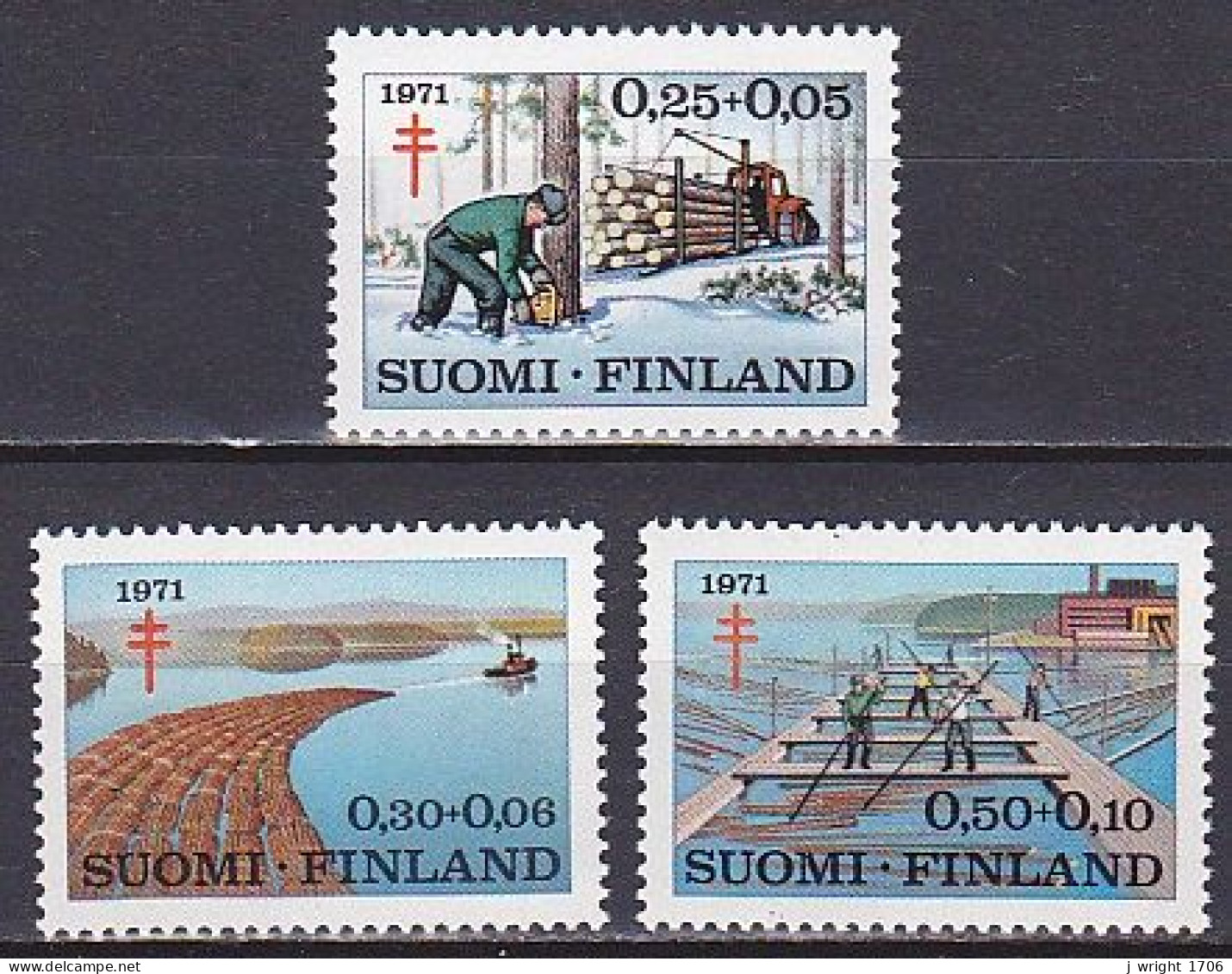 Finland, 1971, Prevention Of Tuberculosis, Set, MNH - Unused Stamps