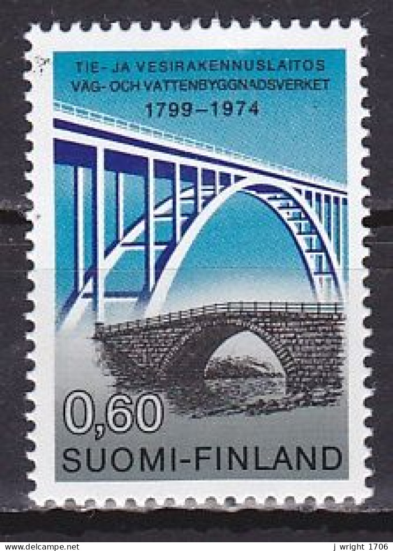 Finland, 1974, Board Of Roads & Waterways 175th Anniv, 0.60mk, MH - Ungebraucht