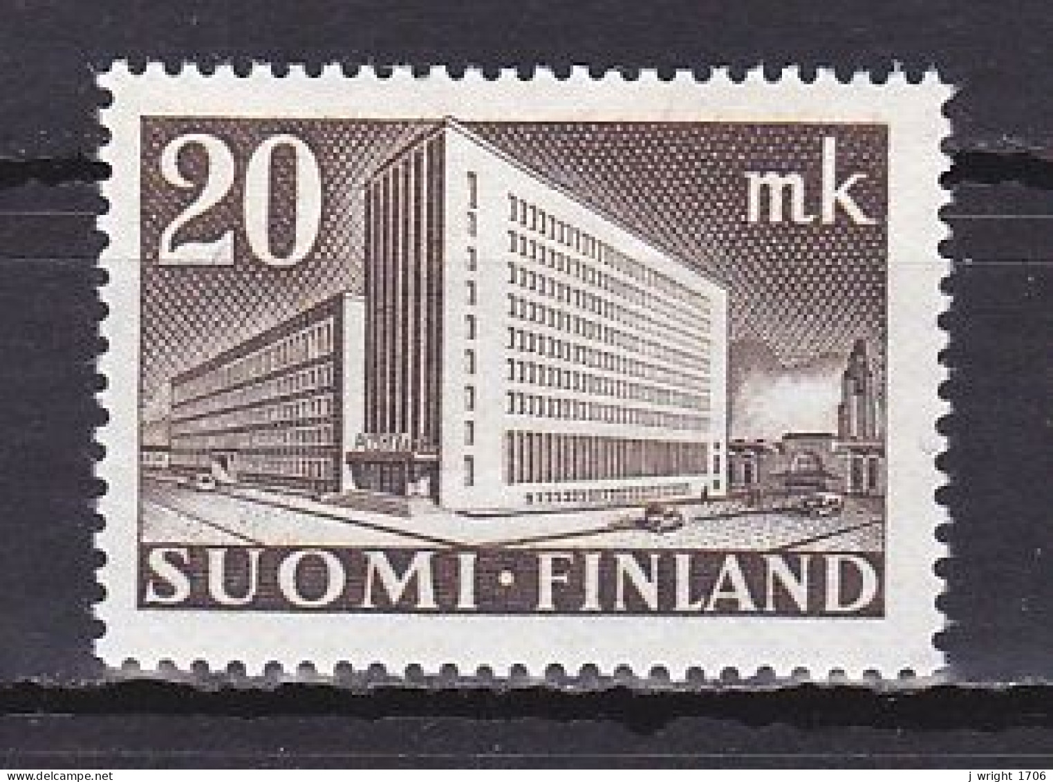 Finland, 1945, Helsinki Post Office, 20mk, MNH - Nuovi