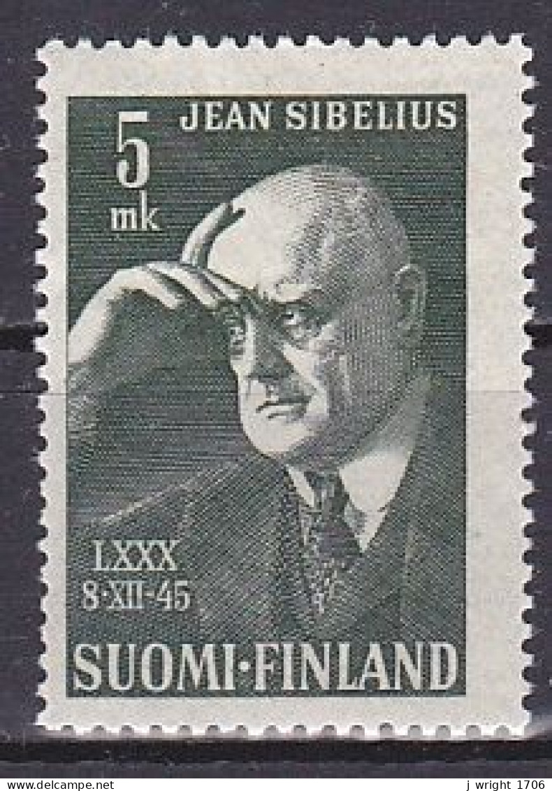 Finland, 1945, Jean Sibelius 80th Birthday, 5mk, MH - Gebruikt