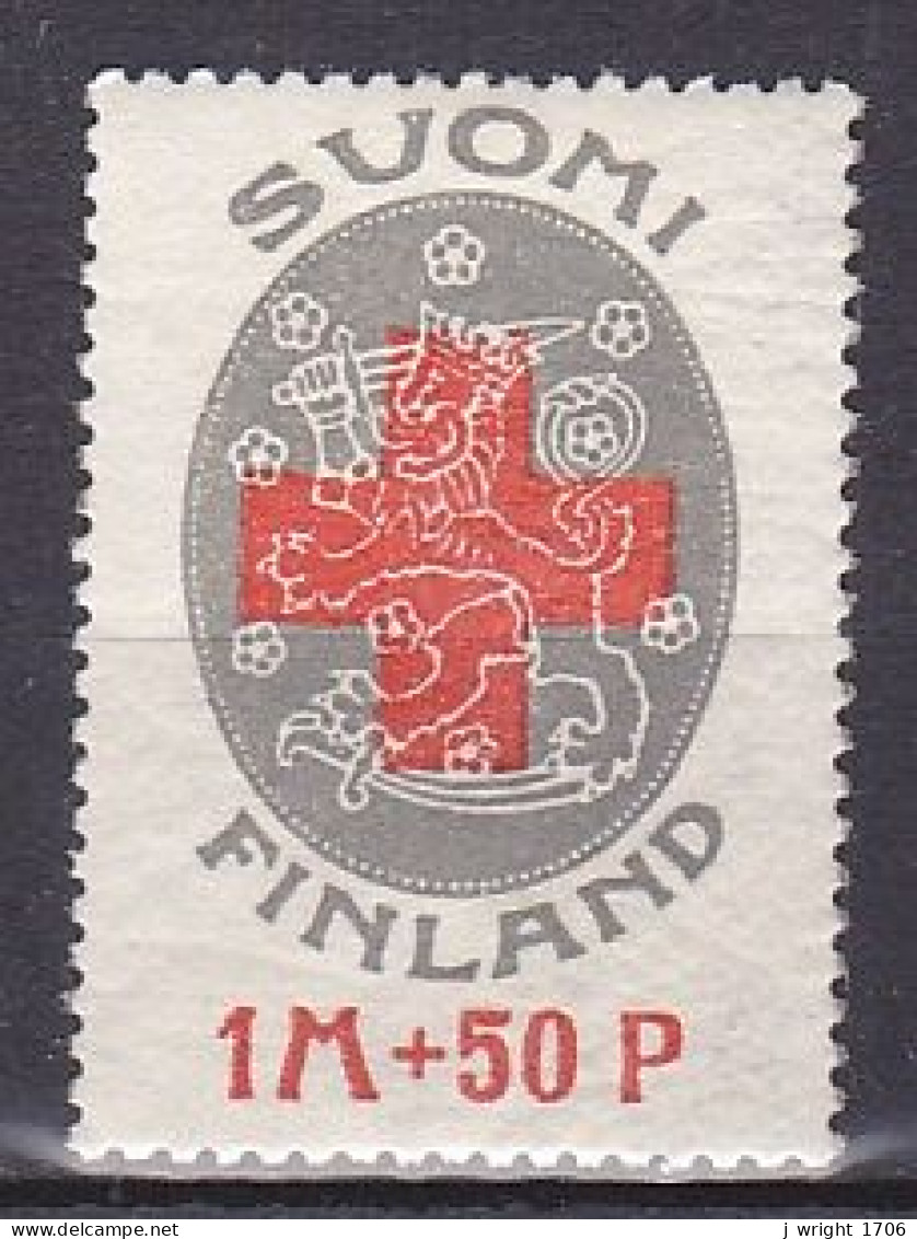 Finland, 1922, Red Cross Fund, 1mk + 50p, UNUSED CRACKED GUM - Nuevos