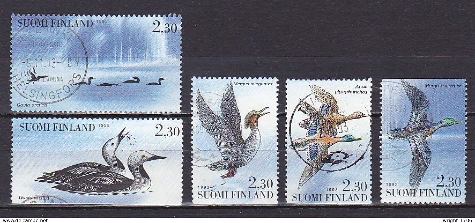 Finland, 1993, Water Birds, Set, USED - Oblitérés