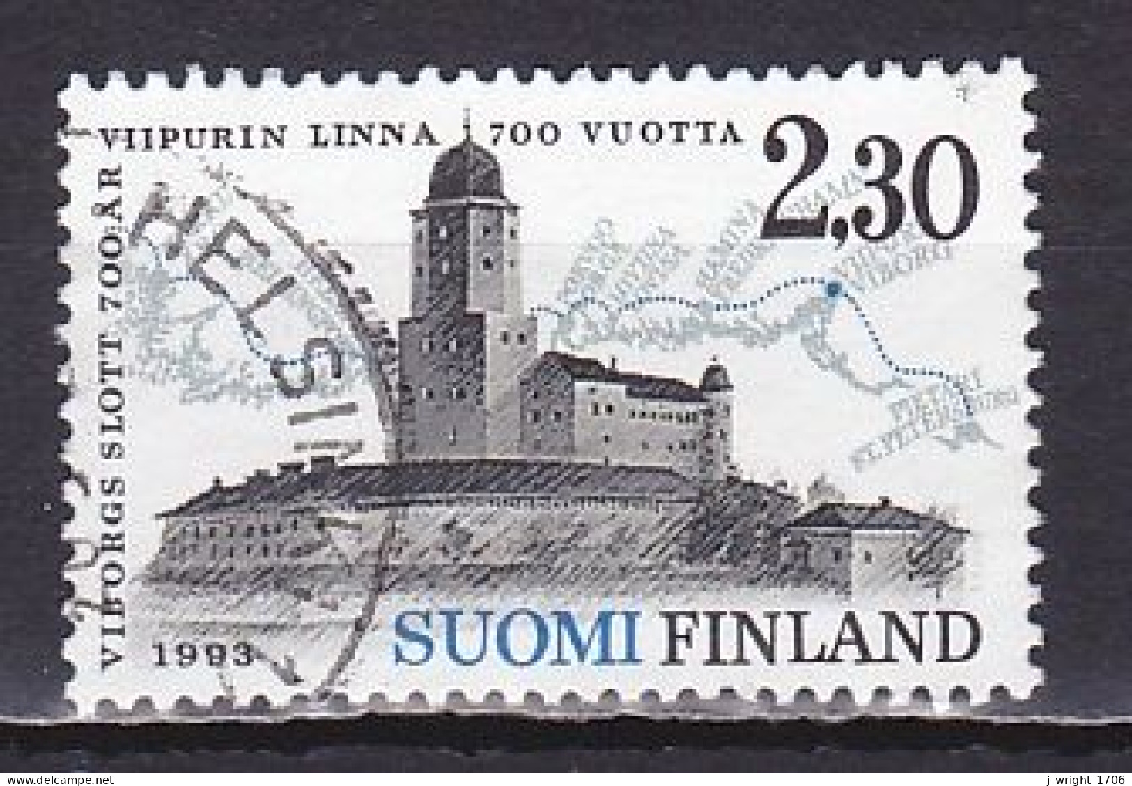 Finland, 1993, Vyborg/Viborg Castle 700th Anniv, USED - Oblitérés