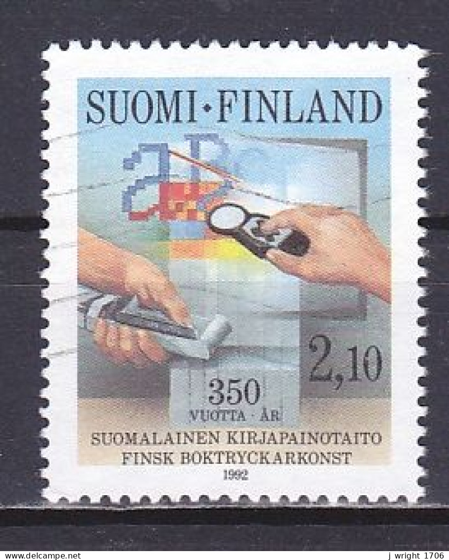 Finland, 1992, Printing In Finland 350th Anniv, 2.10mk, USED - Oblitérés