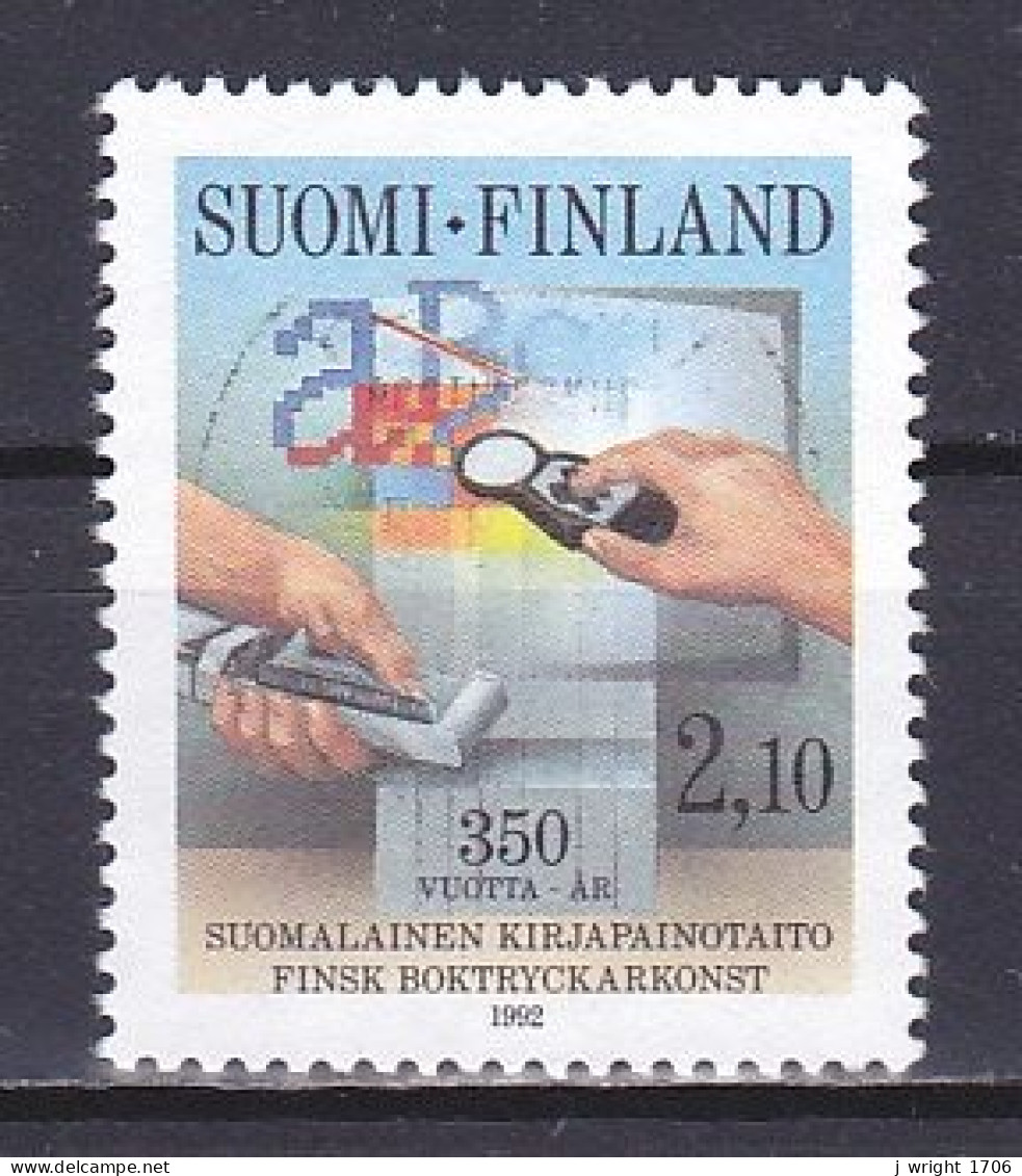 Finland, 1992, Printing In Finland 350th Anniv, 2.10mk, USED - Gebruikt