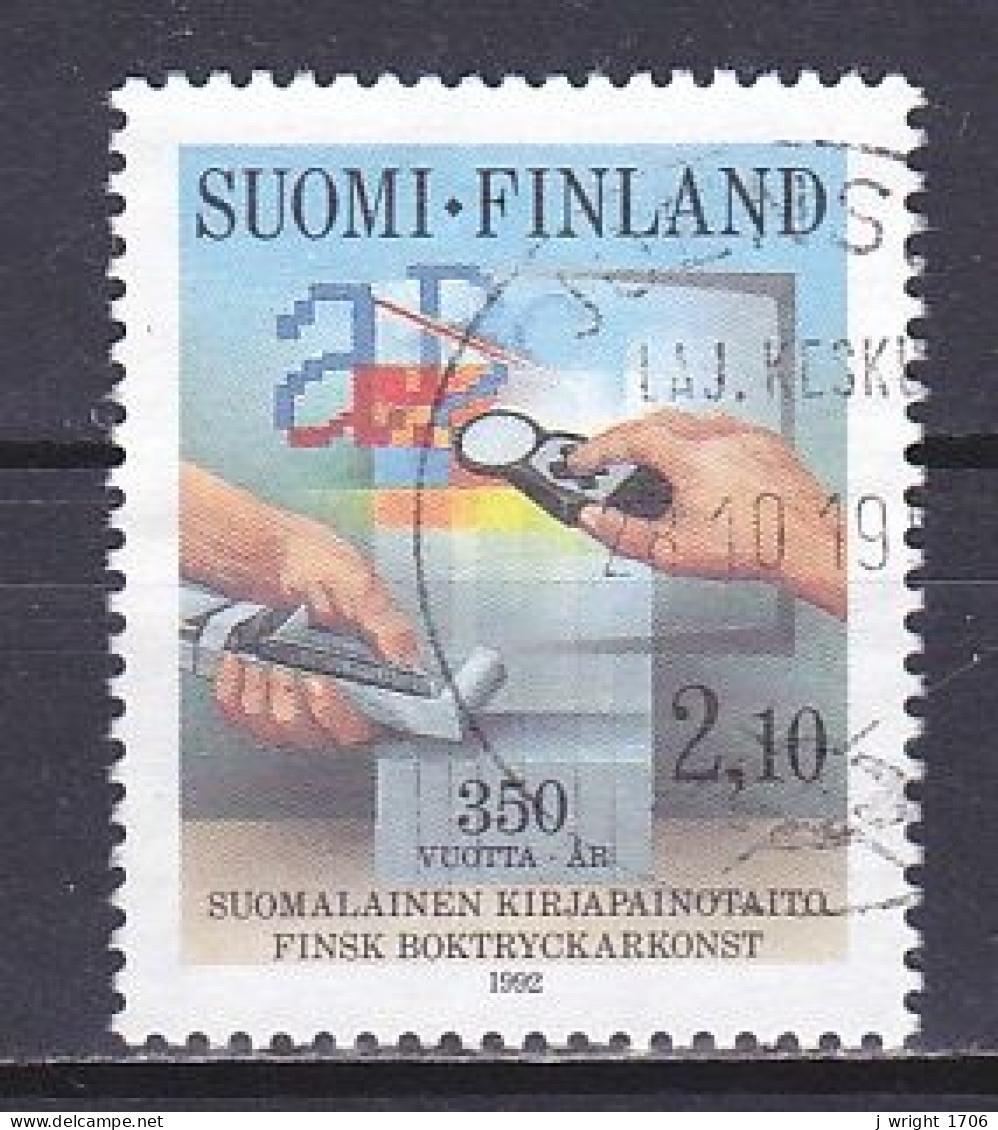 Finland, 1992, Printing In Finland 350th Anniv, 2.10mk, USED - Gebruikt