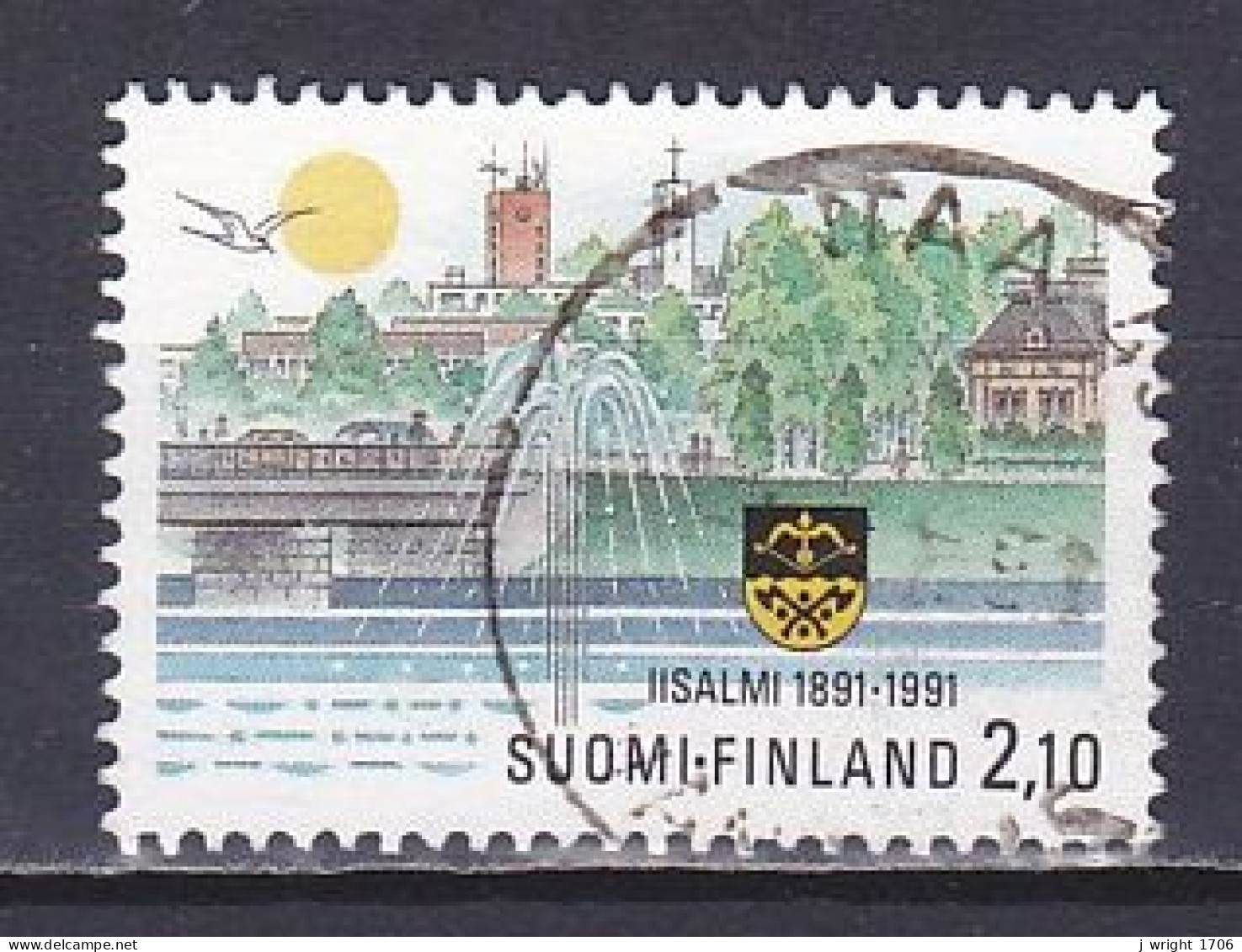 Finland, 1991, Iisalmi/Idensalmi Centenary, 2.10mk, USED - Used Stamps