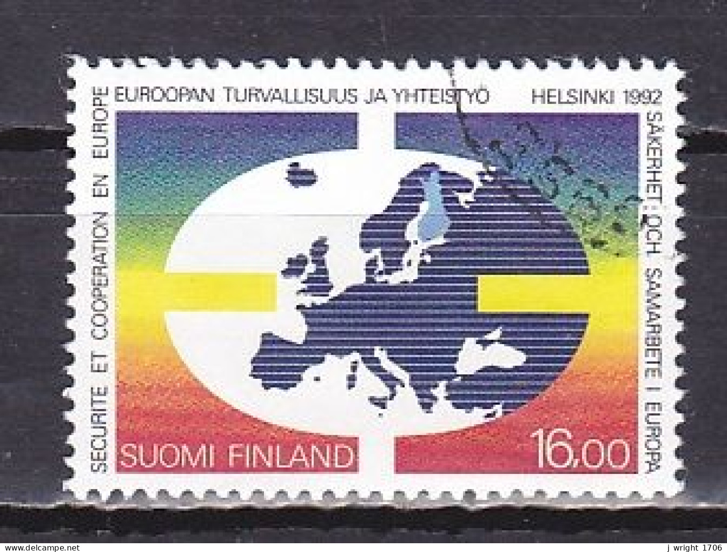 Finland, 1992, European Security & Co-operation Conf,16.00mk, USED - Gebruikt