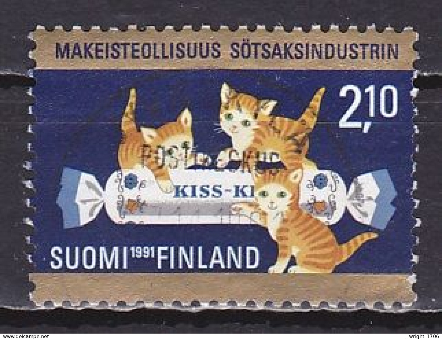 Finland, 1991, Finnish Candy Industry Centenary, 2.10mk, USED - Oblitérés