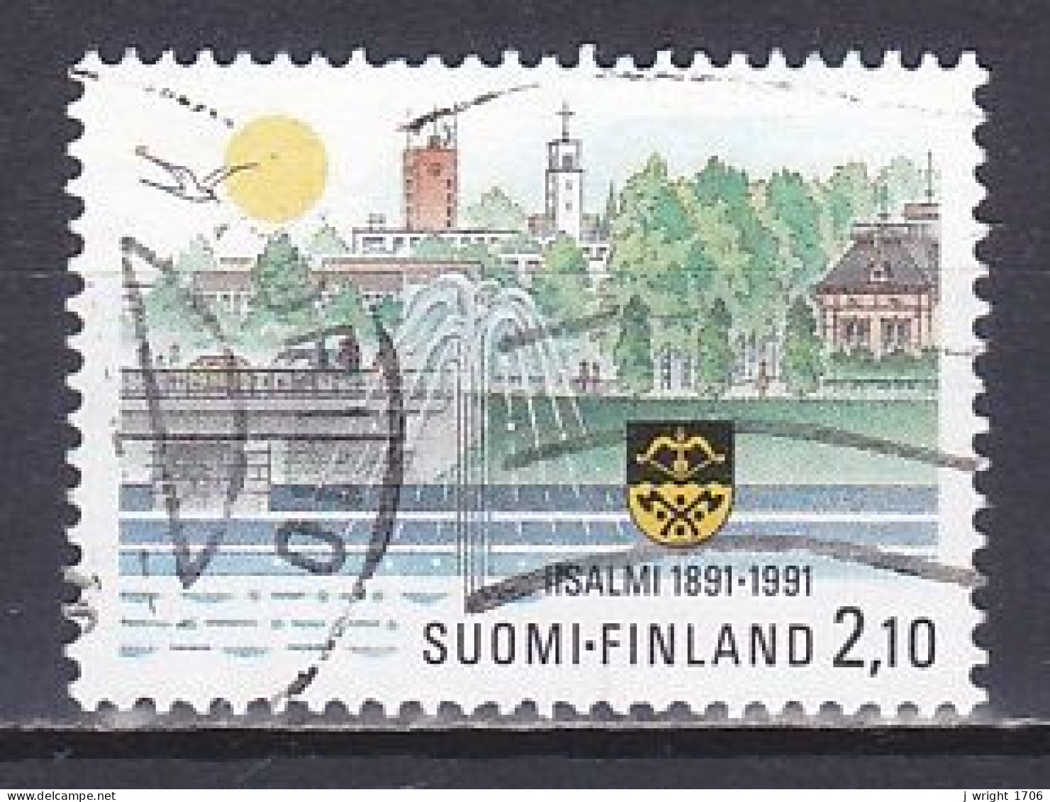 Finland, 1991, Iisalmi/Idensalmi Centenary, 2.10mk, USED - Used Stamps