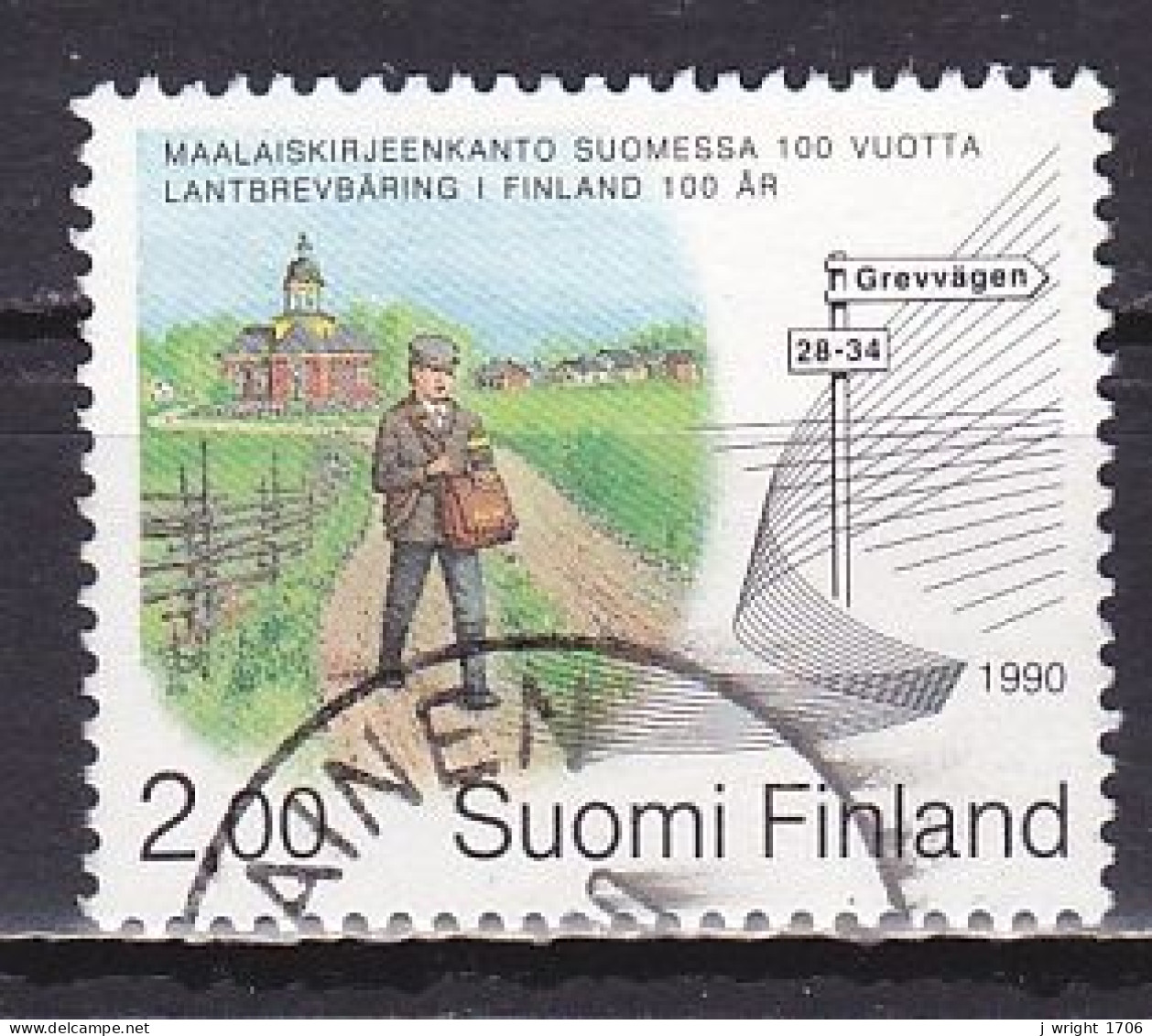 Finland, 1990, Rural Postal Service Centenary, 2.00mk, USED - Gebruikt