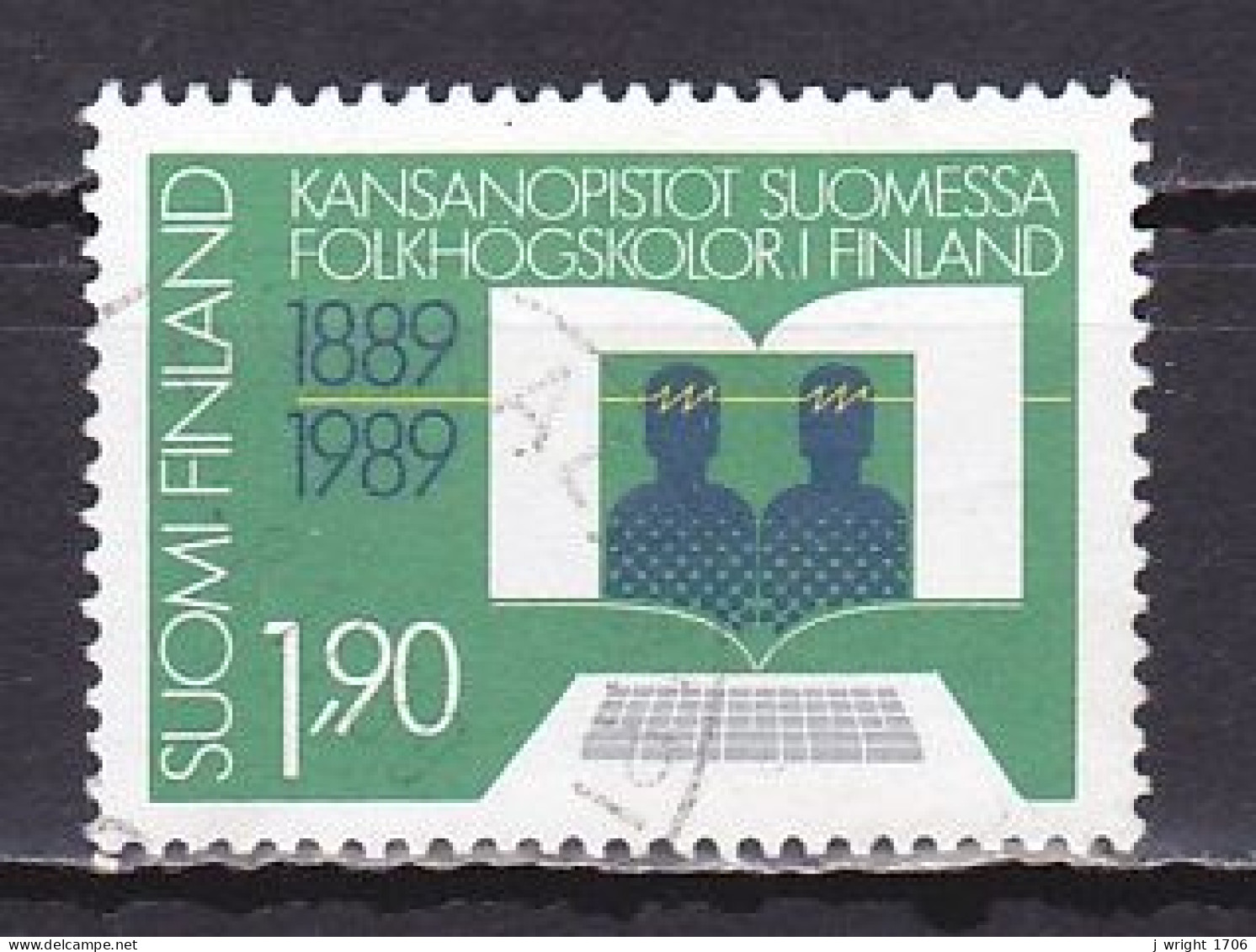 Finland, 1989, Folk High Schools Centenary, 1.90mk, USED - Used Stamps